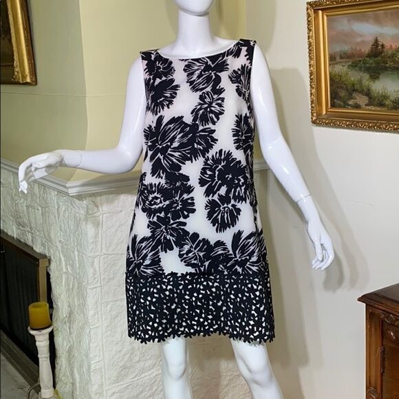 NWT Elle by RW & Co Black & White Sheath Dress - Picture 1 of 9